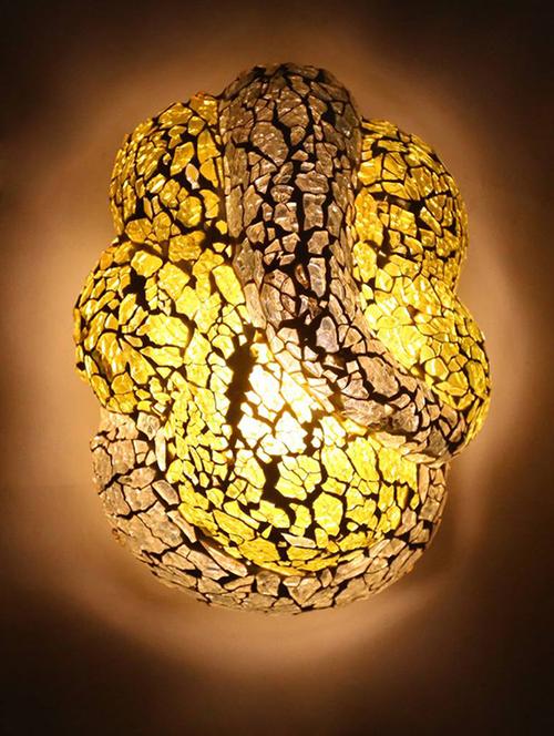 home sparkle led wall light & lamp glass (multicolour) (10 x 10 x 20 cm) - 15926611 - Very Small Image - 1