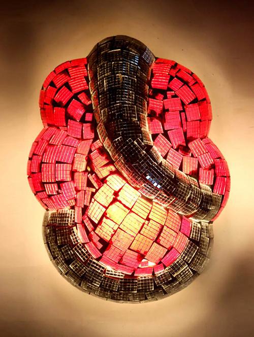 home sparkle led wall light & lamp glass (multicolour) (10 x 10 x 20 cm) - 15926617 - Very Small Image - 1