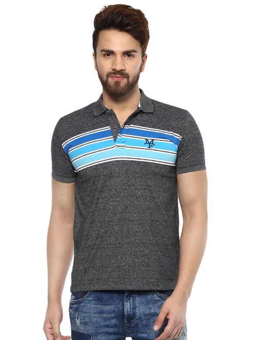 grey cotton polo t-shirt - 15926715 - Very Small Image - 1