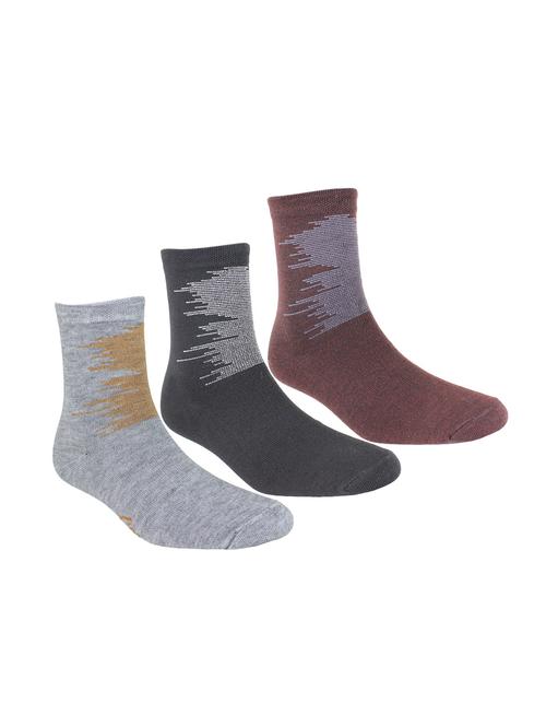 set of 3 multi colored cotton above ankle length sock - 15927458 - Very Small Image - 1