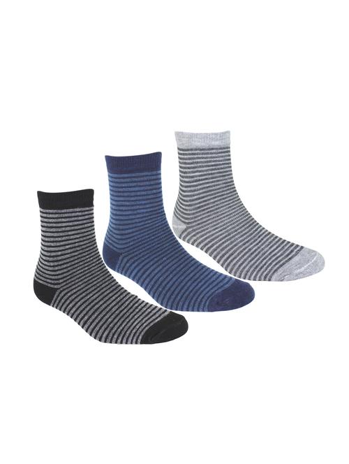 set of 3 multi colored cotton above ankle length sock - 15927459 - Very Small Image - 1