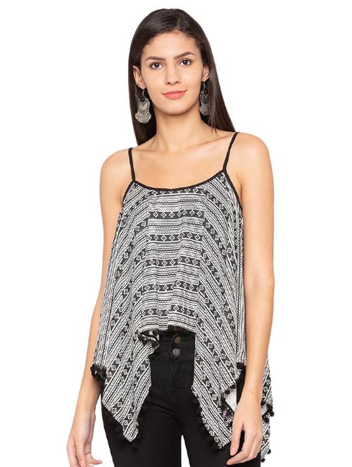 lace edge asymmetric cami top - 15927529 - Very Small Image - 1