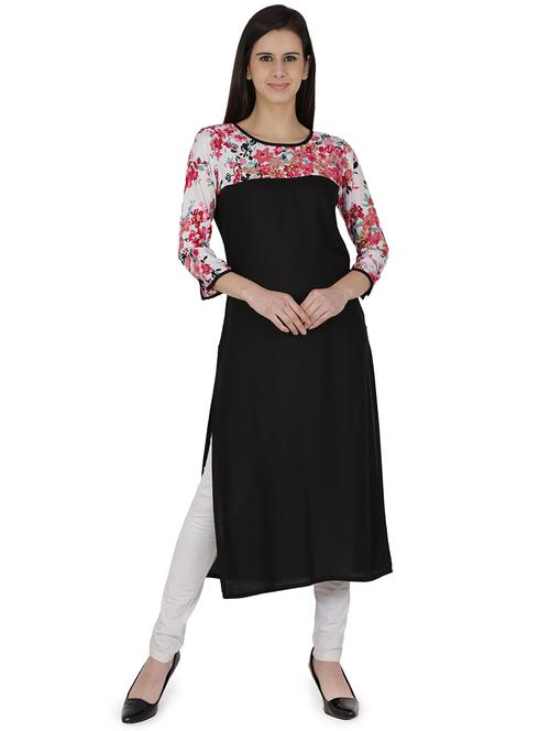 floral print straight kurta - 15929971 - Very Small Image - 1