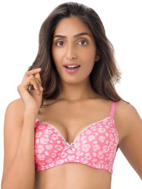 floral bow patch t-shirt bra - 15930742 - Very Small Image - 1