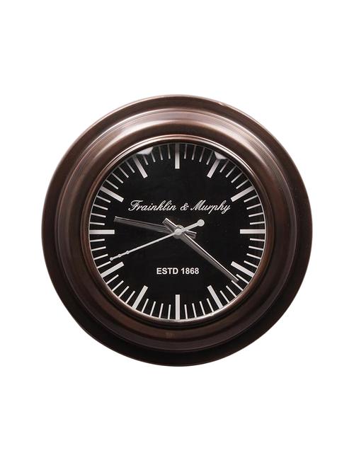 home sparkle wall clock mild steel (antique) (22.5 x 5 x 22.5 cm) - 15930781 - Very Small Image - 1
