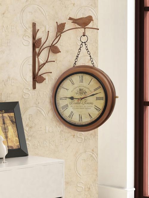 home sparkle two sides station clock mild steel (copper) (36 x 10 x 46 cm) - 15930797 - Very Small Image - 1