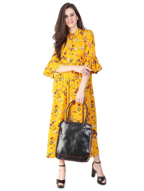 front slit bell sleeves printed kurta - 15930809 - Very Small Image - 1