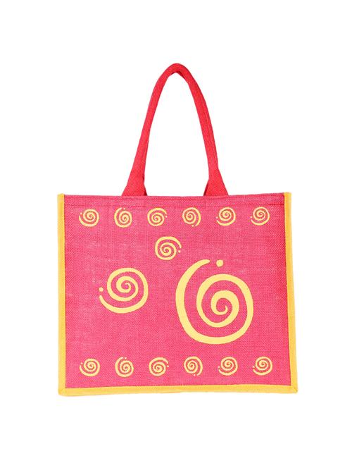 maroon jute messenger shopping bag - 15931032 - Very Small Image - 1