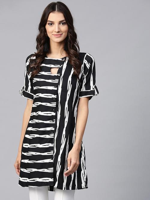 roll up sleeved button up tunic - 15931809 - Very Small Image - 1