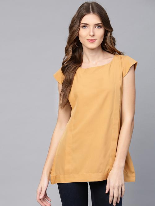 royal orange cap sleeved top - 15931810 - Very Small Image - 1