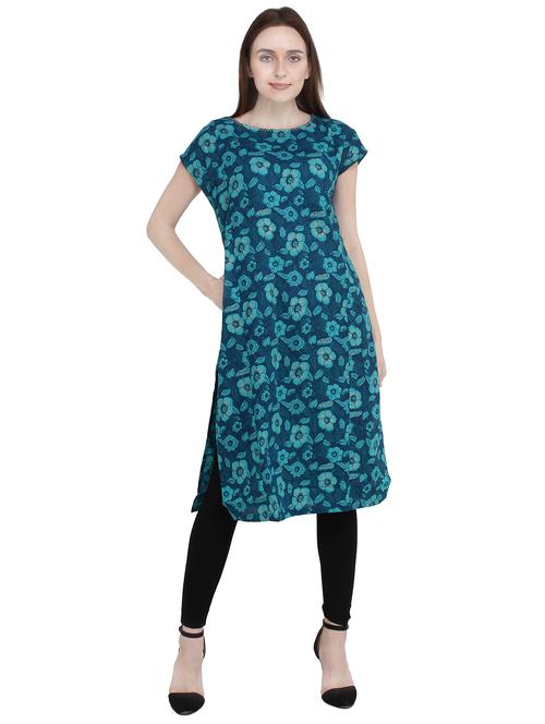 straight floral kurta - 15932209 - Very Small Image - 1