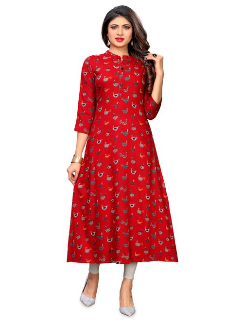 printed a-line kurta - 15932592 - Very Small Image - 1