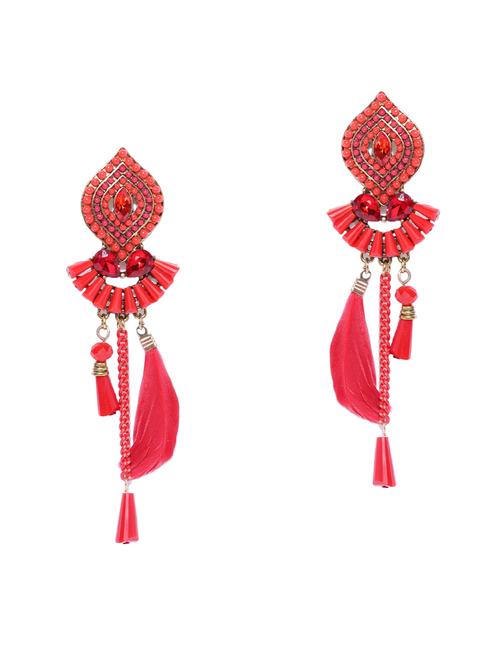 red brass drop earring - 15932866 - Very Small Image - 1