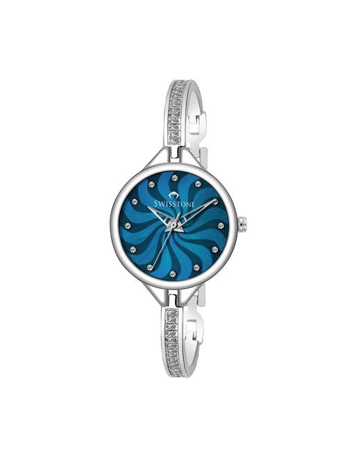 swisstone dzl519-bluslv round dial analog watch - 15933018 - Very Small Image - 1