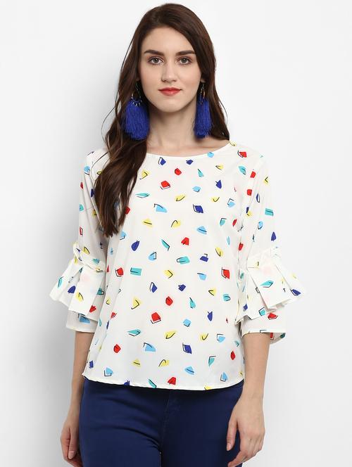 ruffle detail quirky top - 15933173 - Very Small Image - 1