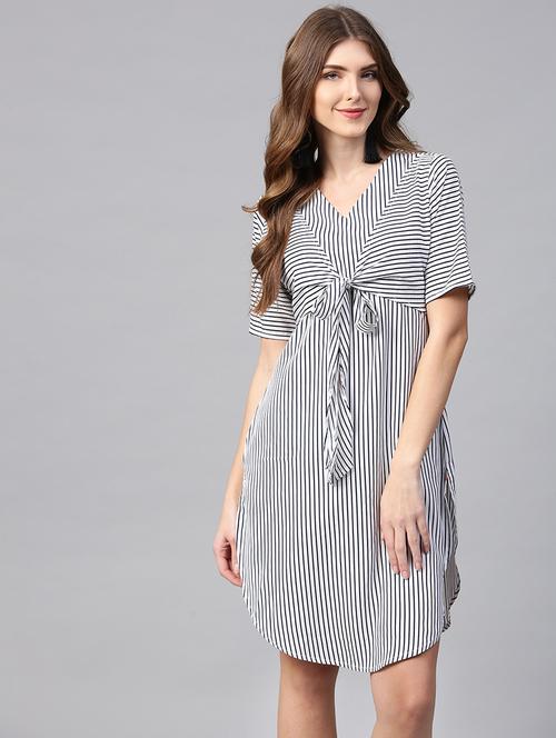 tie front striped dress - 15933499 - Very Small Image - 1