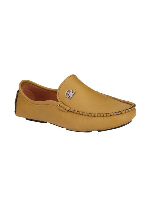 beige leatherette slip on loafers - 15933513 - Very Small Image - 1