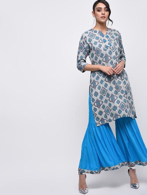 printed straight kurta - 15933714 - Very Small Image - 1
