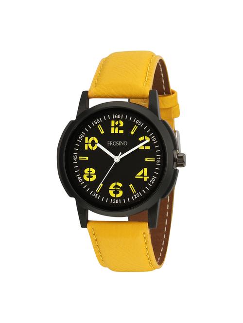 frosino frac101835 yellow color strap analog watch - 15933758 - Very Small Image - 1