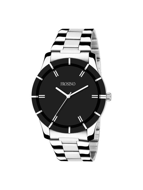 frosino silver stainless steel analog watch for boys and men - 15933774 - Very Small Image - 1