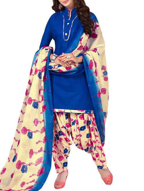 printed unstitched salwar suit - 15934038 - Very Small Image - 1