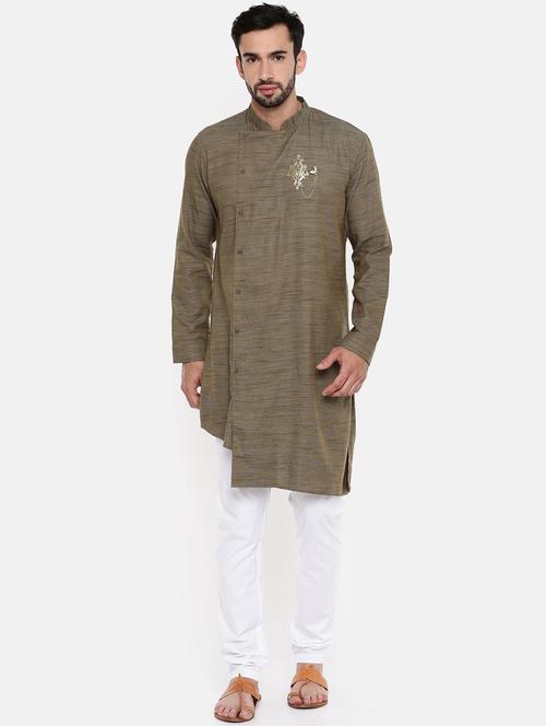 brown cotton ethnic wear set - 15934418 - Very Small Image - 1
