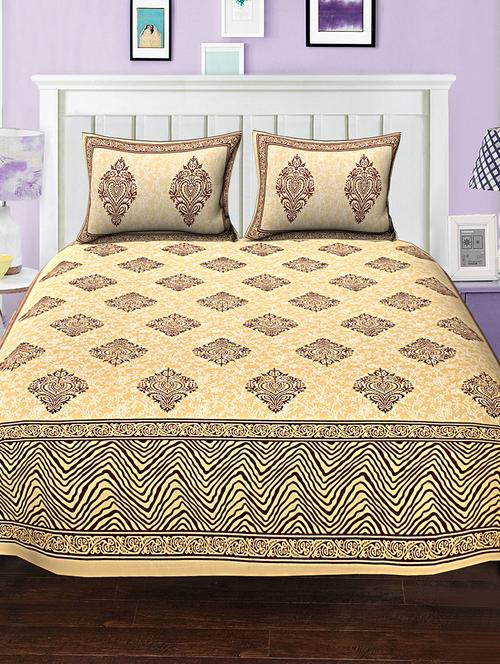 cotton bed sheet with 2 pillow covers - 15934743 - Very Small Image - 1