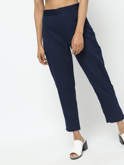 elasticated waist cropped pant - 15934828 - Very Small Image - 1