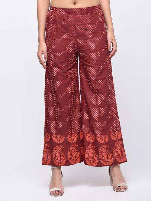 printed a-line palazzo - 15935006 - Very Small Image - 1