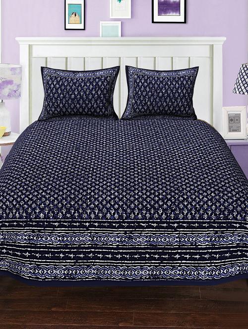 cotton bed sheet with 2 pillow covers - 15935316 - Very Small Image - 1