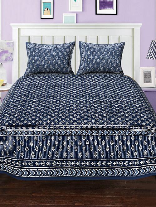 cotton bed sheet with 2 pillow covers - 15935317 - Very Small Image - 1