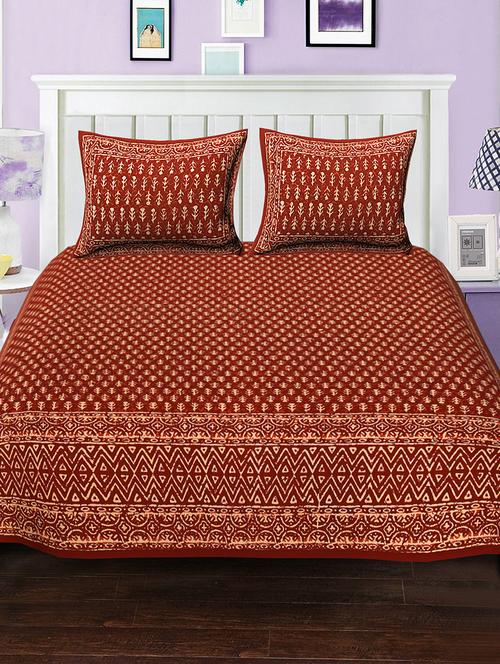 cotton bed sheet with 2 pillow covers - 15935323 - Very Small Image - 1
