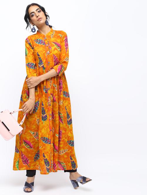 flared piping kurta pant set - 15935888 - Very Small Image - 1