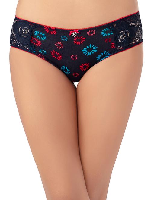lace panel detail floral hipster panty - 15936038 - Very Small Image - 1