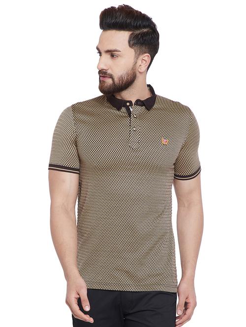 brown cotton polo t-shirt - 15936159 - Very Small Image - 1