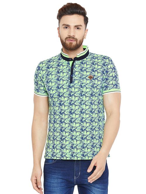 blue cotton all over print t-shirt - 15936161 - Very Small Image - 1