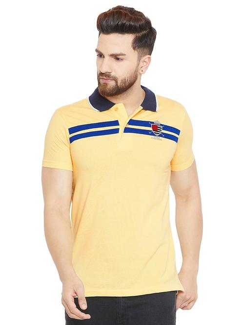 yellow cotton polo t-shirt - 15936202 - Very Small Image - 1
