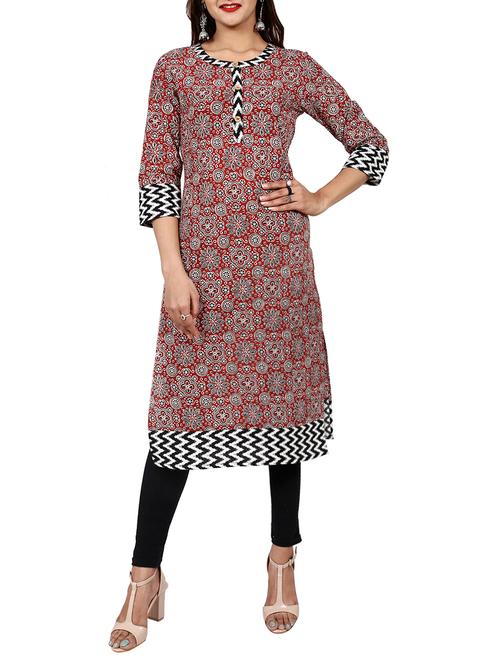 straight printed kurta - 15936234 - Very Small Image - 1