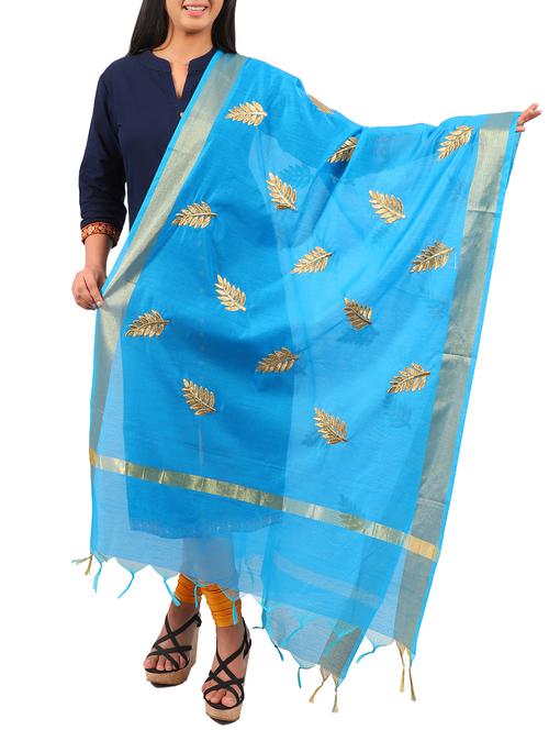 zari embroidered dupatta - 15936488 - Very Small Image - 1