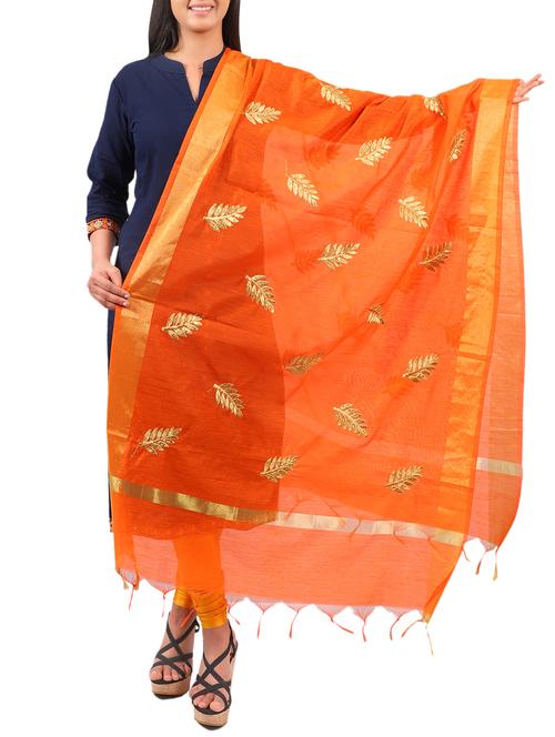 zari embroidered dupatta - 15936489 - Very Small Image - 1