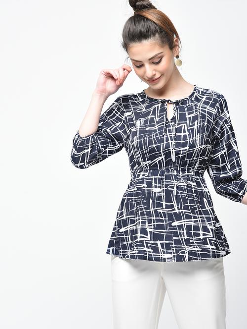 tie up neck abstract top - 15936507 - Very Small Image - 1