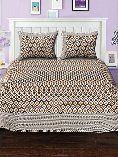 cotton bed sheet with 2 pillow covers - 15936654 - Very Small Image - 1