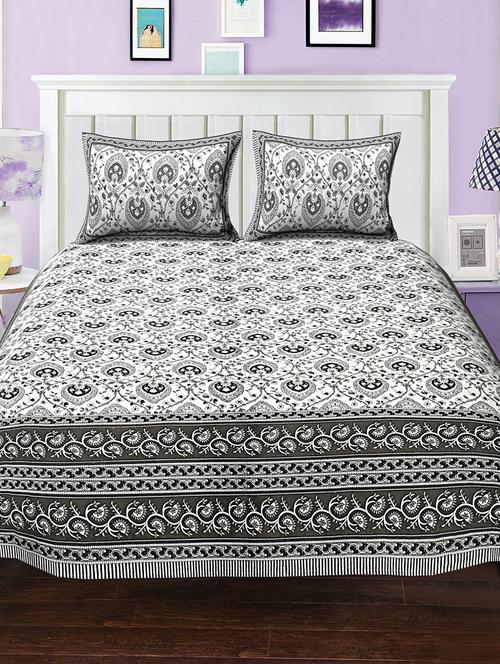 cotton bed sheet with 2 pillow covers - 15936667 - Very Small Image - 1