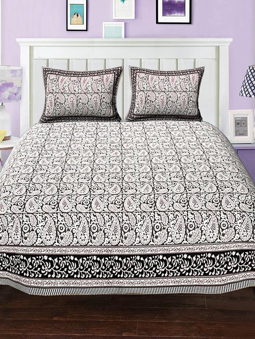 cotton bed sheet with 2 pillow covers - 15936674 - Very Small Image - 1