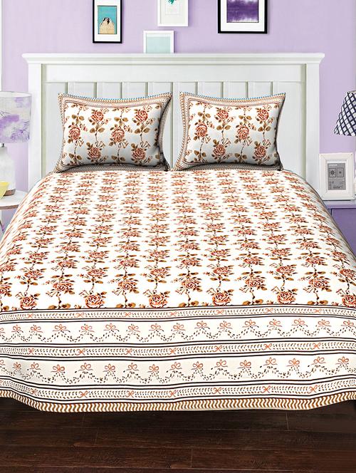 cotton bed sheet with 2 pillow covers - 15936679 - Very Small Image - 1