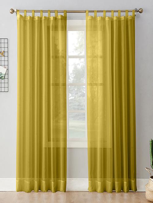 cotton aqua sheer loop curtain set - 15936898 - Very Small Image - 1