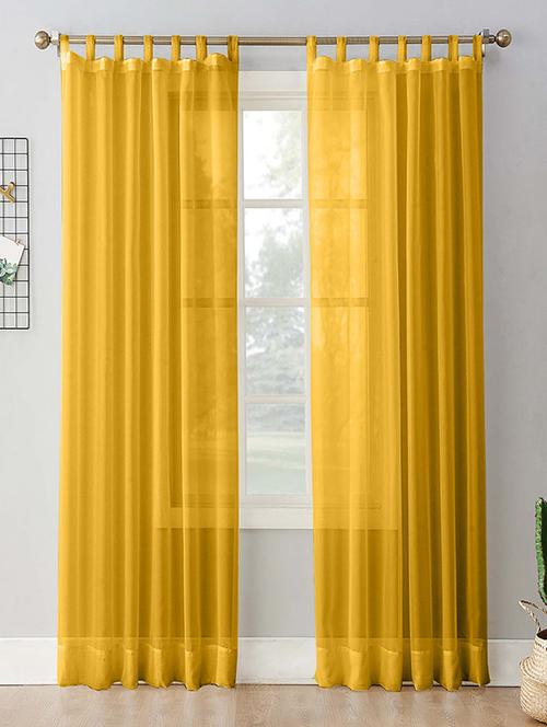 cotton aqua sheer loop curtain set - 15936902 - Very Small Image - 1