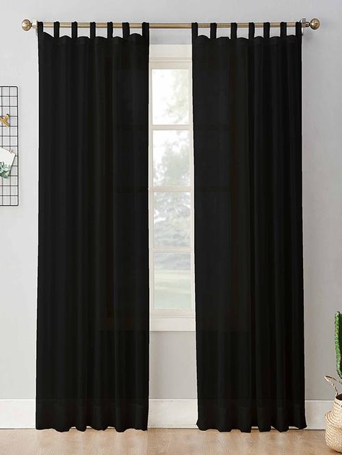 cotton aqua sheer loop curtain set - 15936903 - Very Small Image - 1