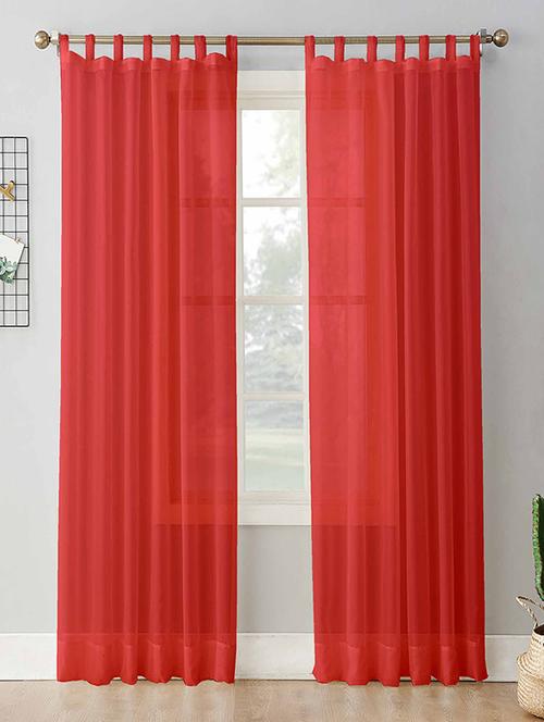 cotton aqua sheer loop curtain set - 15936905 - Very Small Image - 1