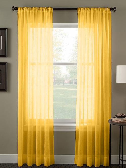 cotton aqua sheer rod pocket curtain set - 15936911 - Very Small Image - 1